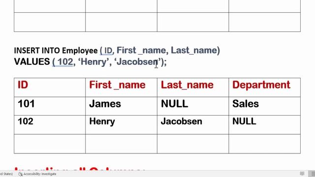 Inserting NULL in Mysql tables | missing data in MySql, SqlServer | TechGeekyArti смотреть онлайн