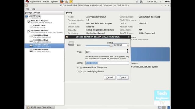 Create, Delete, Mount Partition via GUI in RHEL (Red Hat Enterprise Linux) OS смотреть онлайн