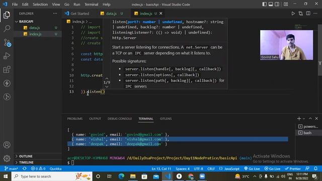How to create basic API in Node.js смотреть онлайн