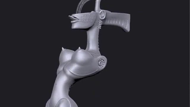 zBrush 4 sculpt - Korn microphone stand HR Giger смотреть онлайн
