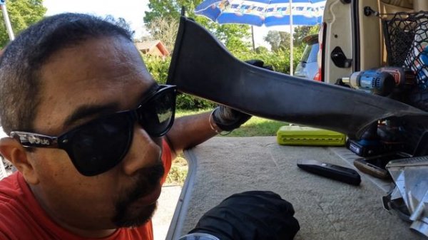 Brake cooling duct & intercooler installed on the VW Corrado Grey Goose!