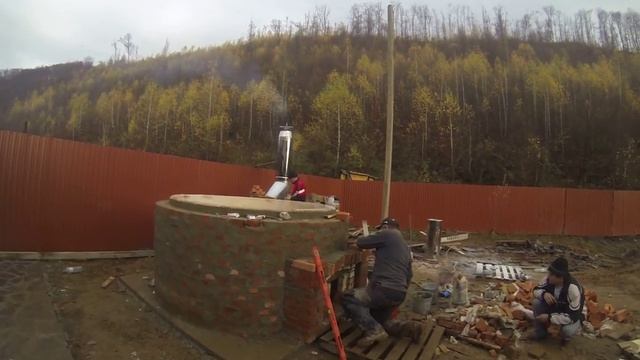 Строительство бани в чане. Проект бани в чане. Чан чугунный банный, его установка. смотреть онлайн