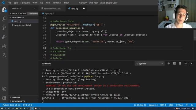 CRUD COMPLETO FLASK com SQLALCHEMY em Python - API REST e BANCO DE DADOS 2021 смотреть онлайн