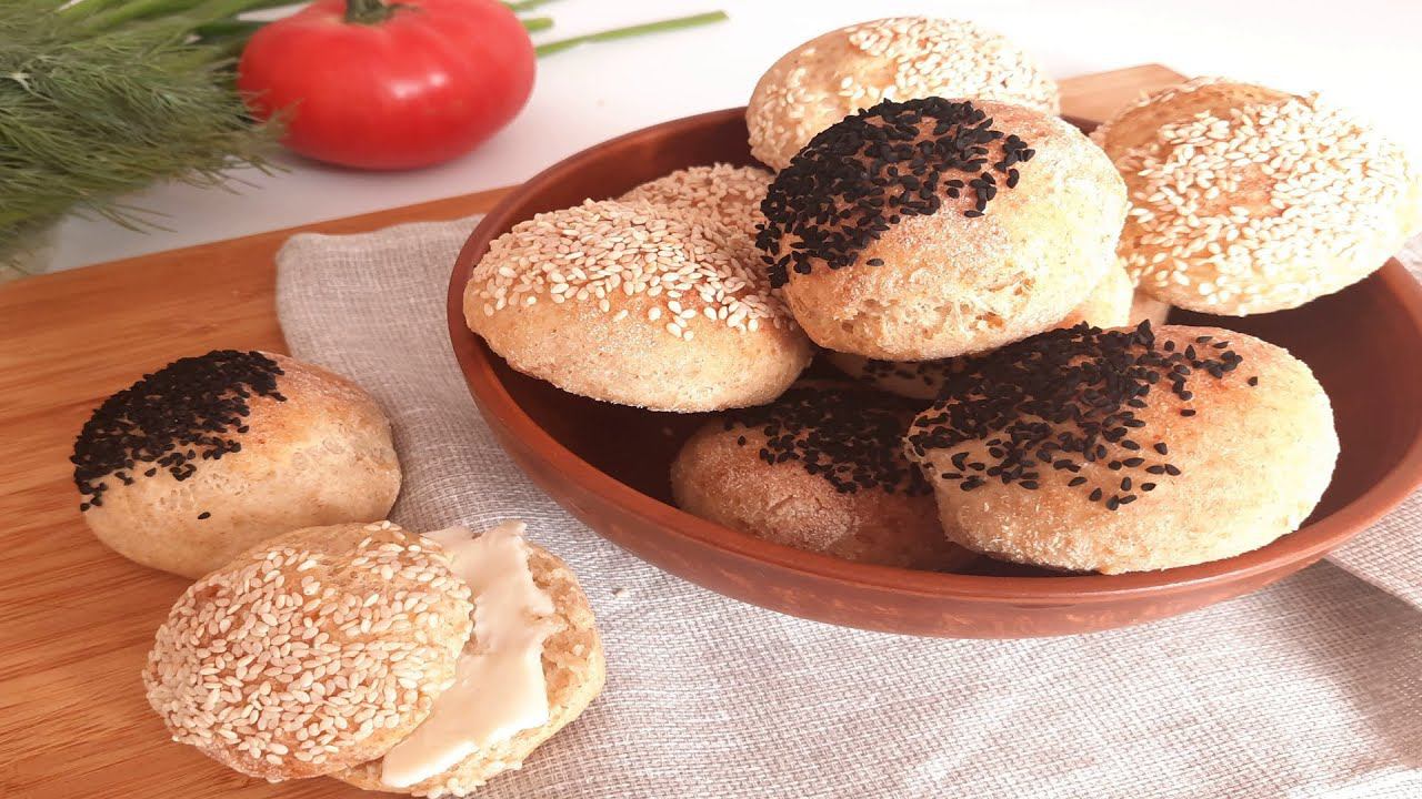 Хлебные ЦЕЛЬНОЗЕРНОВЫЕ БУЛОЧКИ без ДРОЖЖЕЙ. смотреть онлайн