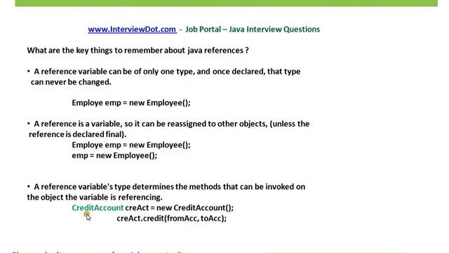 Java references key things explain java interview question interviewdot смотреть онлайн
