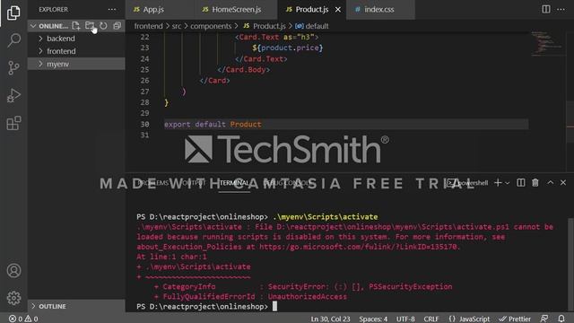 Visual studio code cmd error: Cannot be loaded because running scripts is disabled on this system. смотреть онлайн