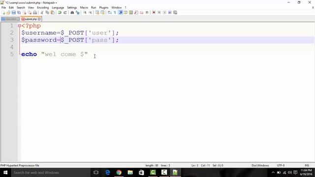 HTML form handling with php смотреть онлайн