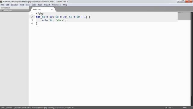 Learn PHP: For loop смотреть онлайн