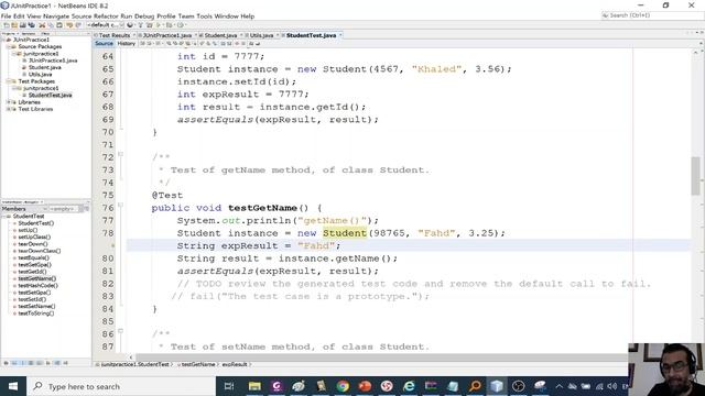 Testing Student Class Code Using JUnit Tool in Netbeans 8.2 IDE смотреть онлайн