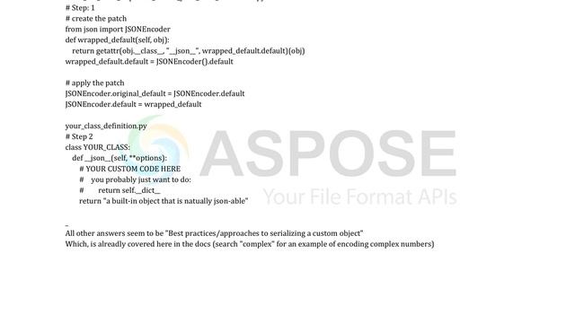 How to make a class JSON serializable смотреть онлайн