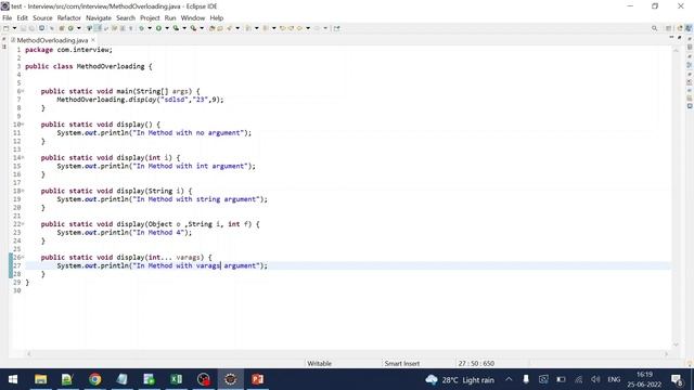 Method Overloading in JAVA смотреть онлайн