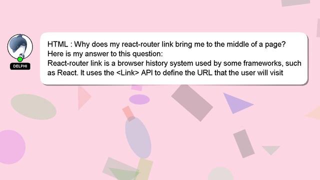 HTML : Why does my react-router link bring me to the middle of a page? смотреть онлайн