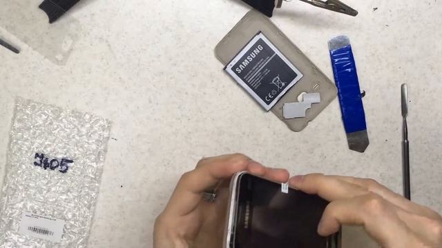 Разбор и замена дисплея LCD Samsung J105
