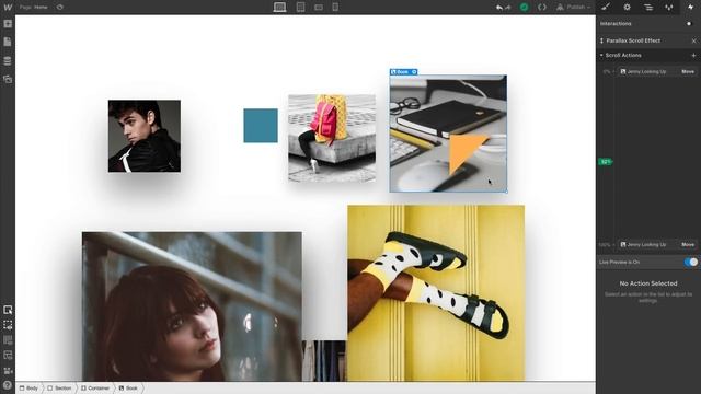 Parallax Movement on Scroll - Webflow interactions and animations tutorial смотреть онлайн