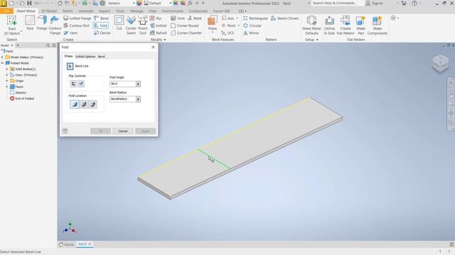 Inventor How To Bend Sheet Metal Tutorial смотреть онлайн