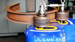 Гибка двутавра 14 в кольцо. Мощный профилегиб для двутавра 3-х роликовый 3RE-80 производства БМК