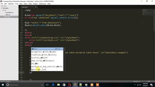 How to Select and fetch data from database in core php смотреть онлайн