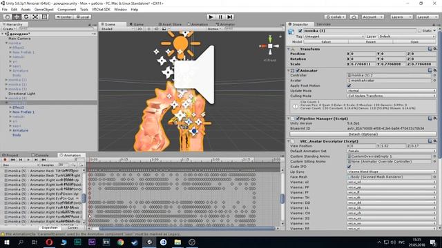 Как сделать свой аватар в VRChat? Работаем с ЭФФЕКТАМИ! MMD anime модели смотреть онлайн