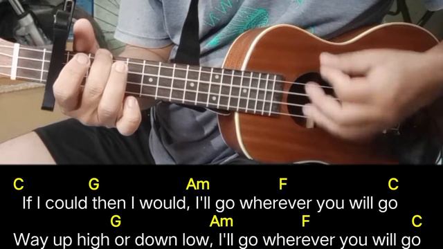 Wherever You Will Go (The Calling) ukulele song cover with chords смотреть онлайн