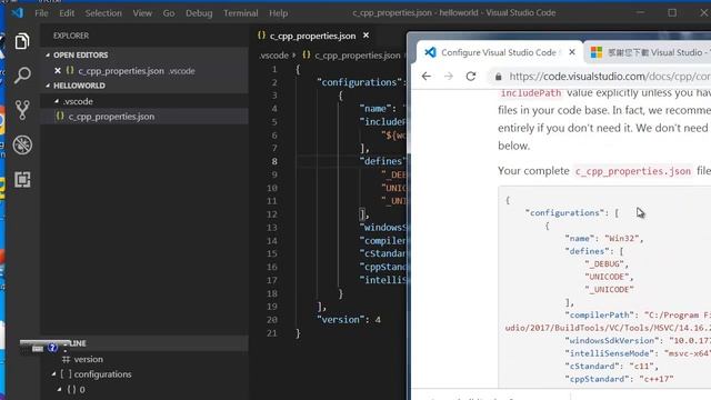 Visual Studio Code setup for MSVC++ смотреть онлайн