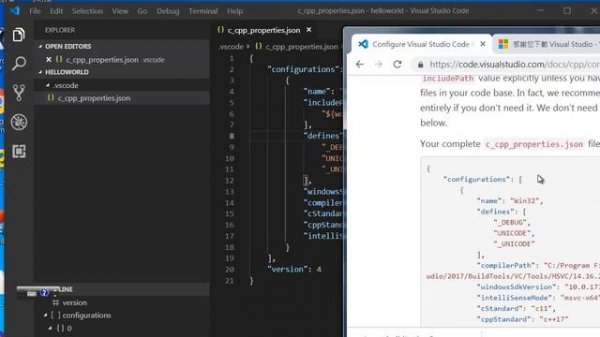 Visual Studio Code setup for MSVC++