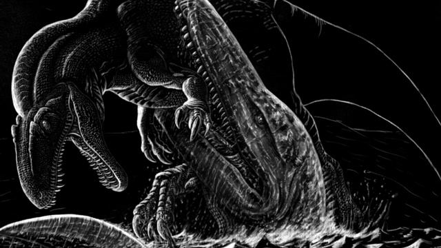 Kronosaurus attacking Acrocanthosaurus - RAPTOR RED Book Scene Illustration (Time-lapse) смотреть онлайн