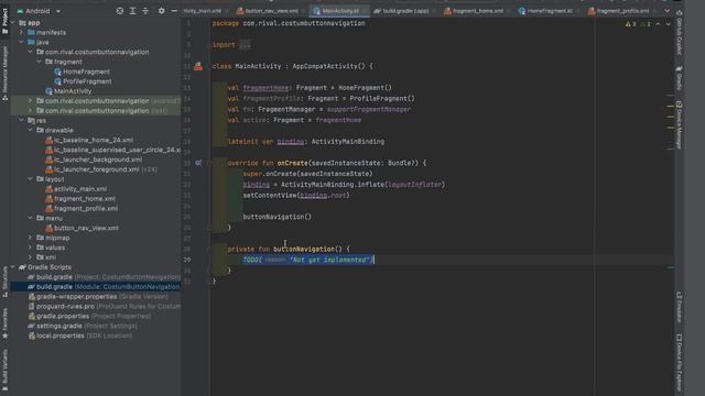 MEMBUAT COSTUM BUTTON NAVIGATION DENGAN ANDROID STUDIO || KOTLIN смотреть онлайн