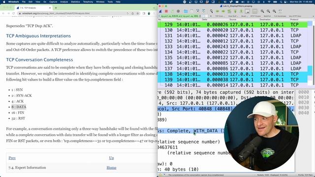 How To Use The TCP Completeness Value In Wireshark
