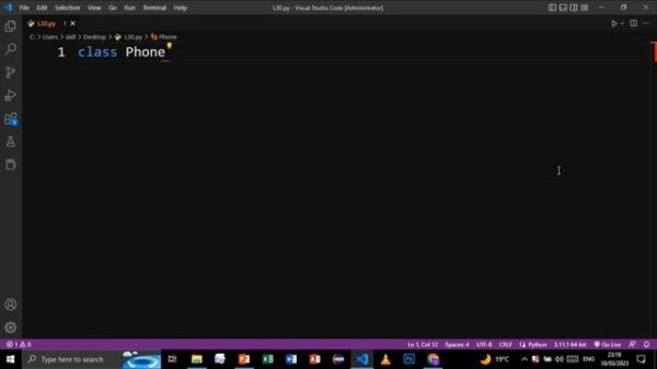 PYTHON OBJECT ORIENTED PROGRAMMING - CLASSES & OBJECTS L-30 | PYTHON TUTORIAL FOR BEGINNERS