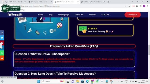 How To Make A Professional Landing Page In WordPress | Landing Page | Banglai Sab смотреть онлайн