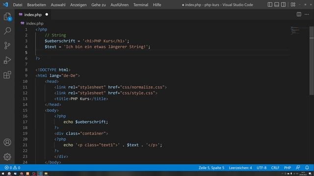 Kurs zur Webentwicklung #019 - PHP: Strings & String-Funktionen смотреть онлайн