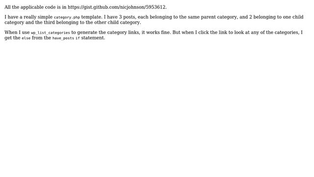 Wordpress: have_posts is empty on category.php смотреть онлайн