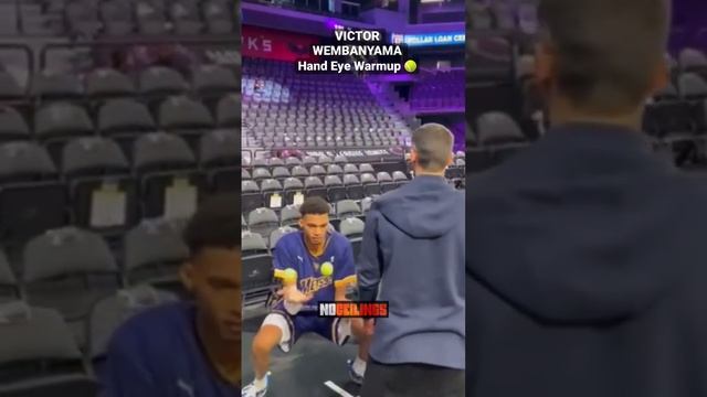 Victor Wembanyama hand eye coordination pre game routine ? смотреть онлайн