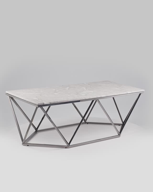 Журнальный столик Авалон 122*66. Журнальный стол со столешницей из искусственного мрамора смотреть онлайн