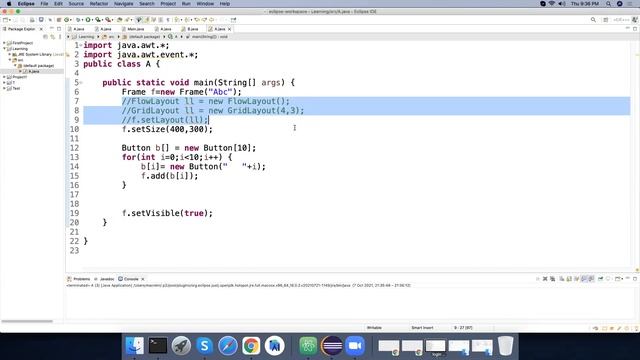 Layouts in Java смотреть онлайн
