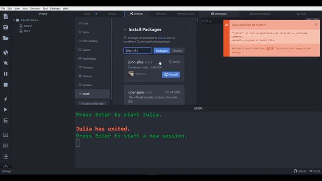 Atom Integration with Julia | Unable to run Julia program in Atom смотреть онлайн