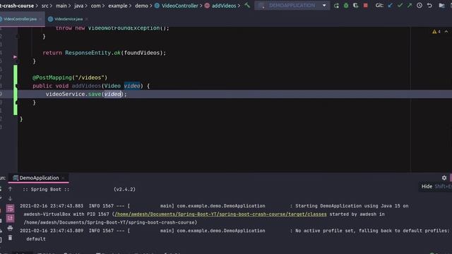 Spring Boot Tutorial- HTTP POST request in REST API #7 смотреть онлайн