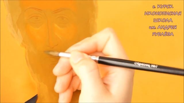 Тестирование кистей для охрения. г. Курск, Иконописная школа имени Андрея Рублева смотреть онлайн