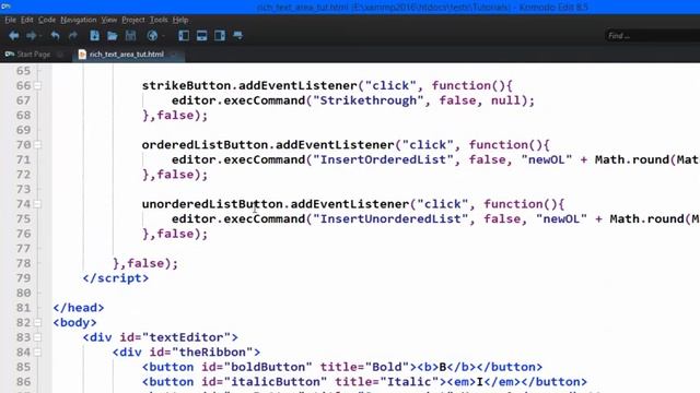 2. Creating a Rich Text Editor WYSIWYG Using HTML and JavaScript - Adding Functionality смотреть онлайн