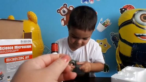 David Super unboxing science microscope. Открываем распаковка настоящий микроскоп