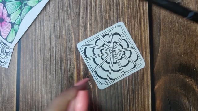 Easy drawing Zentangle for beginners | Drupe tangle pattern смотреть онлайн