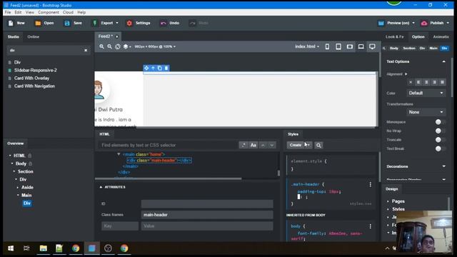 Tutorial Bootstrapstudio - Creating Home Page Blog with sidebar смотреть онлайн