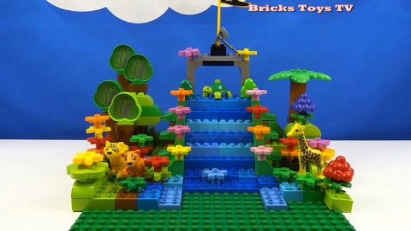 Строим из Lego Duplo - Build and Play toys Lego - waterfall in the jungle