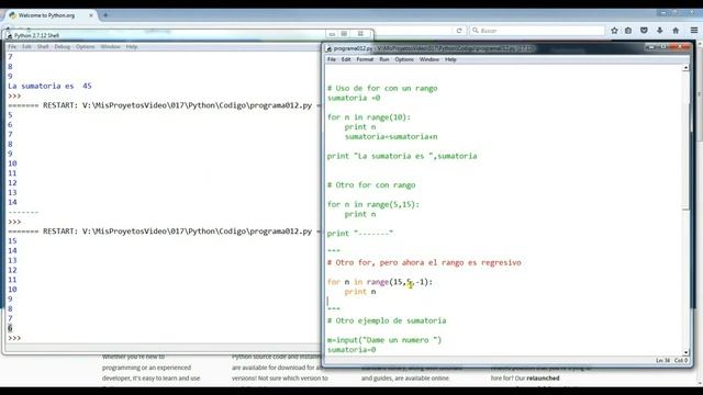 Ejemplos de for con range - 13 - Python básico para gente de C#, C++ y Java смотреть онлайн