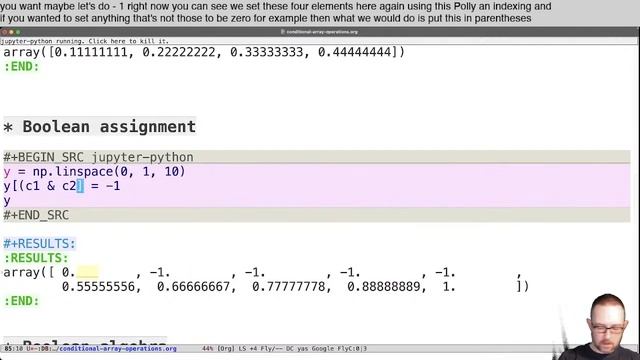 Conditional operations on #numpy arrays смотреть онлайн