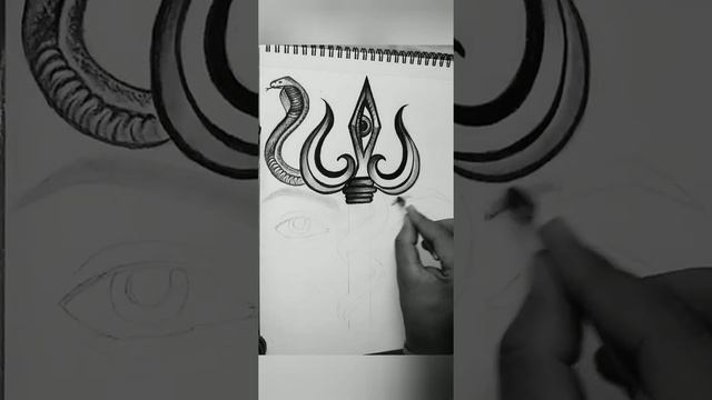 Shiv Ji Charcoal Sketch!!Shiva Symbols!! #lordshiva, #charcoalsketch, #art смотреть онлайн