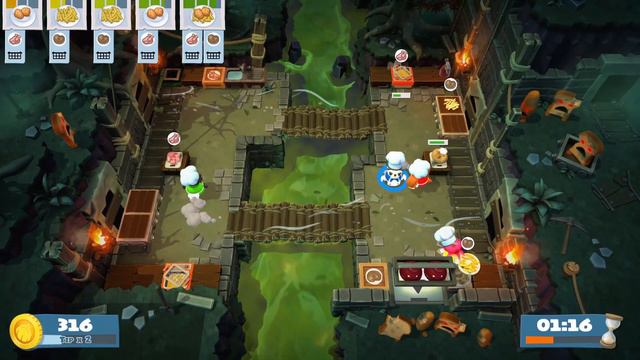 Overcooked 2 - PUSH THE BUTTON! - #7 (4 Player Gameplay) смотреть онлайн