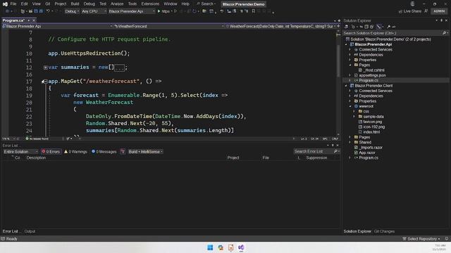 Blazor WebAssembly PreRender Demo смотреть онлайн