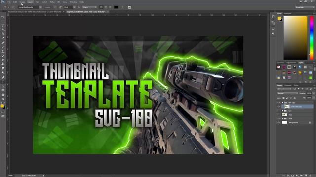 FREE GFX: Black Ops 3 Thumbnail Template - SVG 100 Edition - Photoshop Template смотреть онлайн