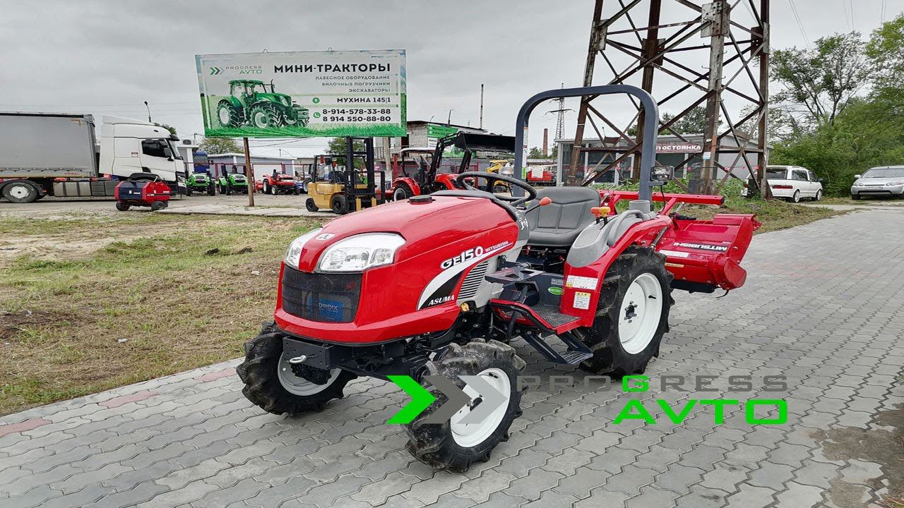 Японский минитрактор Mitsubishi GE-150 с почвофрезой за 560 000 руб. в Благовещенске, Мухина 145/1 смотреть онлайн